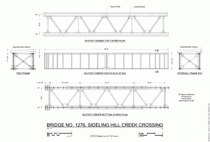 50 foot chord plan Free Model Railroad Plan bridge plate girder, western Maryland