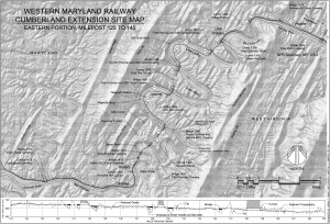 Western Maryland Railroad 1950 Cumberland Division free model railroad plans
