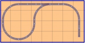 Free model railroad layout plans out-and-back reversing loop o gauge o-27 lionel mth atlas