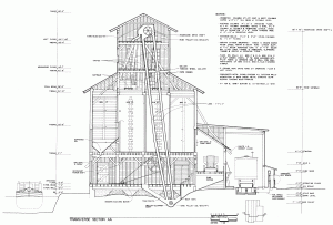 Free model railroad plans grain elevator Armour's Warehouse