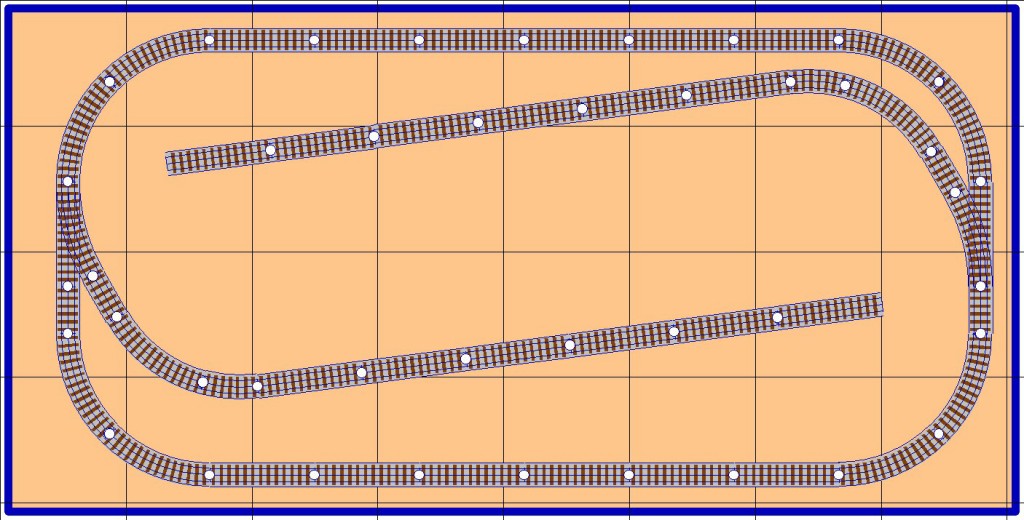 free model railroad plans, layout, sidings, 4x8, table