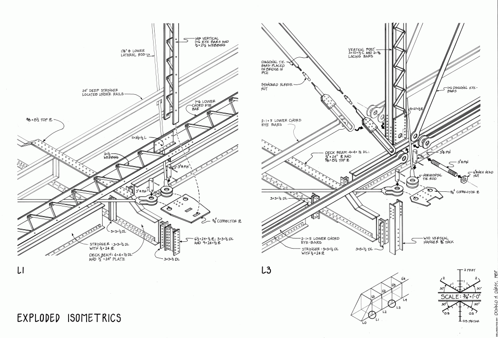 Free Model Railroad Plans, bridge, Truss, Pratt, Baltimore & Ohio, Cuyahoga River