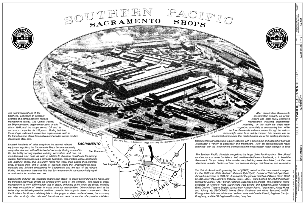 Southern Pacific Sacramento Shops overview